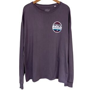 Crested Butte Colorado Mauve Purple Cotton Long Sleeve Graphic T-Shirt Size XL